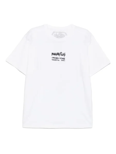 Tricou Maharishi cu model piele de șarpe alb