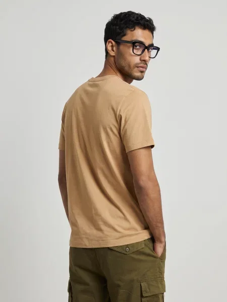 Tričko Timberland s výšivkou béžová