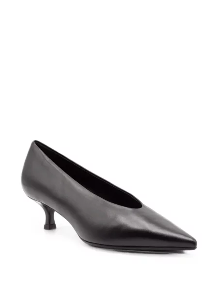 Pantofi cu toc Chantal din piele conici negru