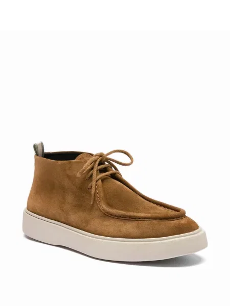 Botine Officine Creative din piele de căprioară maro
