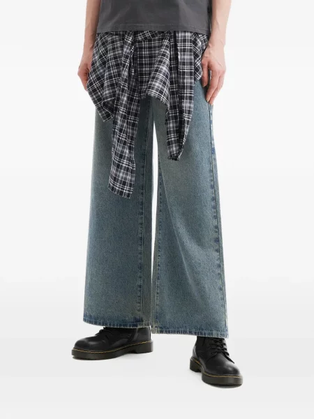 Szerokie jeansy Izzue niebieskie