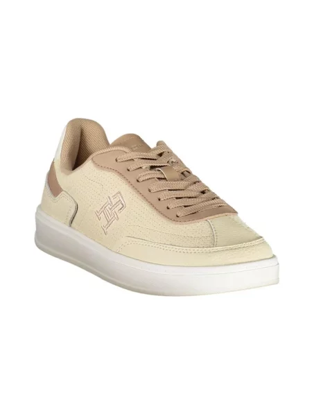 Lniane trampki Tommy Hilfiger beżowe