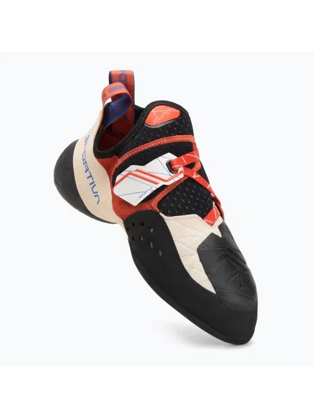 Дамски обувки за катерене La Sportiva Solution white/lily orange бяло