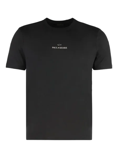 Tricou Paul & Shark cu decolteu rotund negru