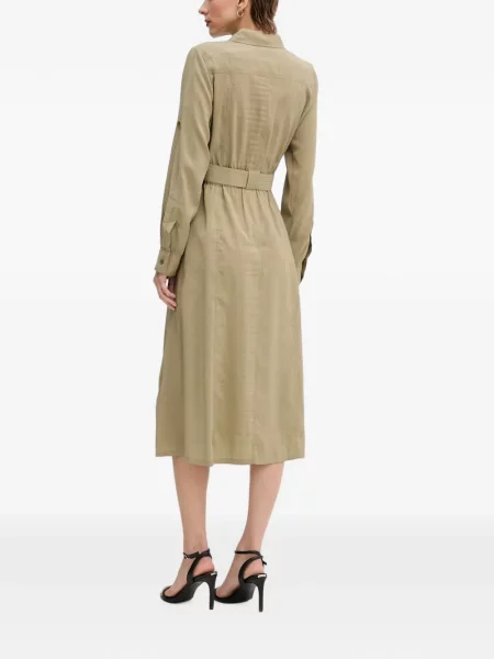 Cu centură rochie midi Dkny verde