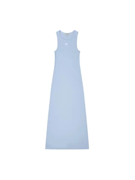 Sukienka Munthe prążkowana w paski niebieska