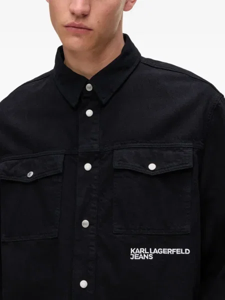 Πουκάμισο Karl Lagerfeld Jeans με σχέδιο μαύρο