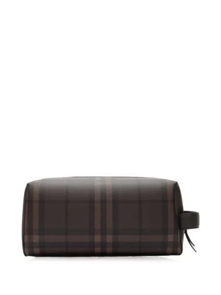 Geantă Burberry în carouri maro