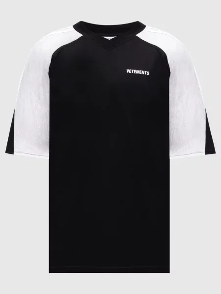 Футболка Vetements с вышивкой черная