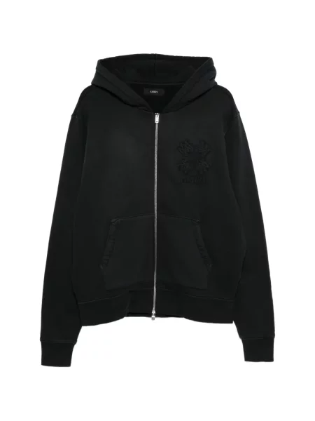 Geacă Amiri cu broderie cu glugă negru