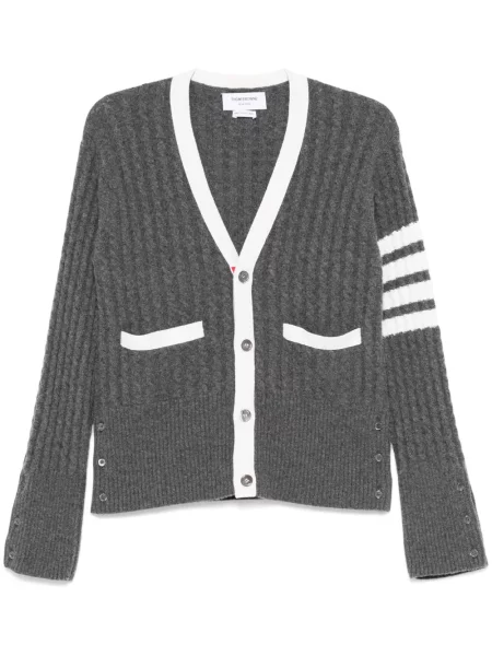 Cardigan Thom Browne cu dungi gri