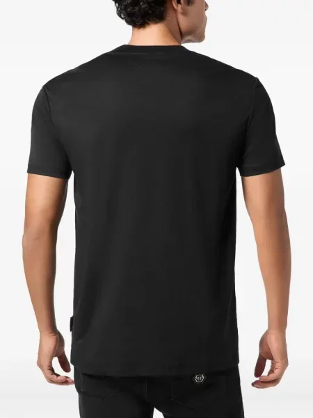 Tricou Philipp Plein cu decolteu în V negru