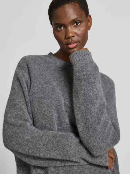 Sweter w imitacji dzianiny z mieszanki wełny z alpaki Black Palms