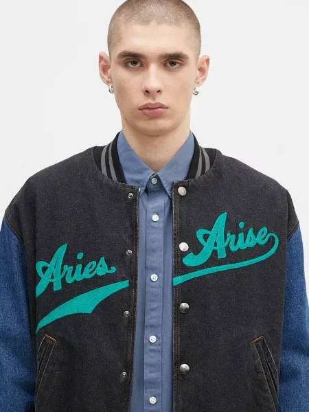 Джинсова куртка-бомбер Aries Varsity Denim Jacket