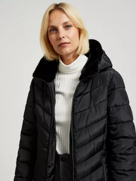 Geacă Moodo cu glugă negru