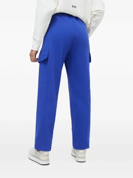 Pantaloni Adidas cu dungi cu autograf alergare albastru