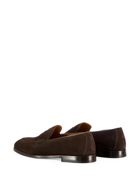 Pantofi loafer Doucal's din piele de căprioară maro