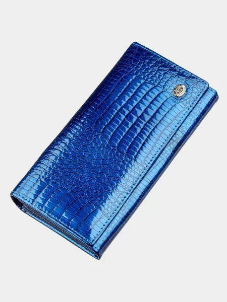 Кожаный кошелек St Leather Accessories синий