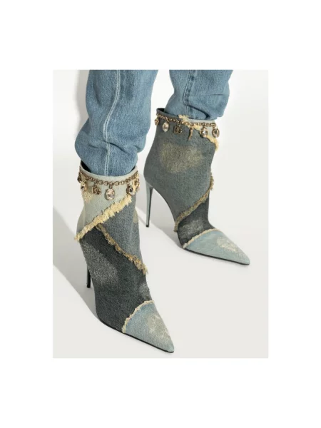 Botki Dolce And Gabbana niebieskie