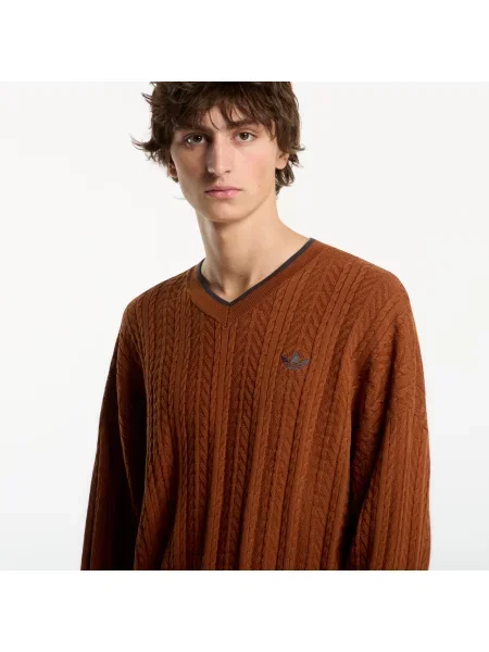 Пуловер adidas Cable Knit Crewneck Sweatshirt Dusky Bronze M