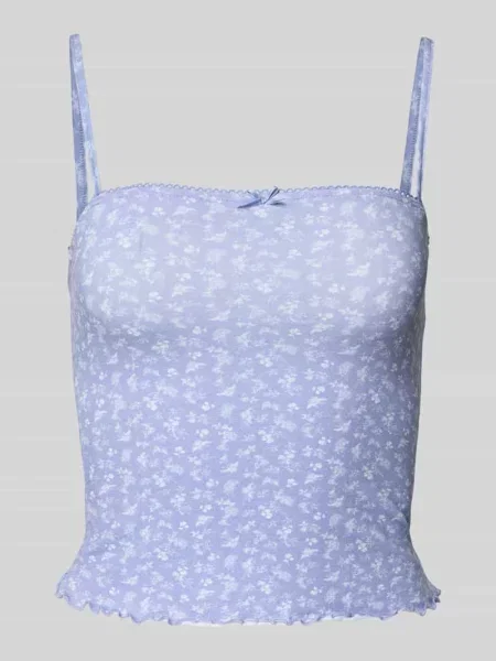 Top Review z kokardką błękitny