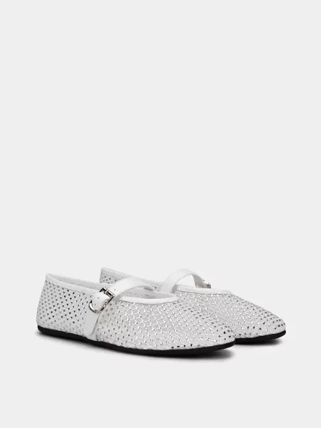 Кожаные балетки Braska белые