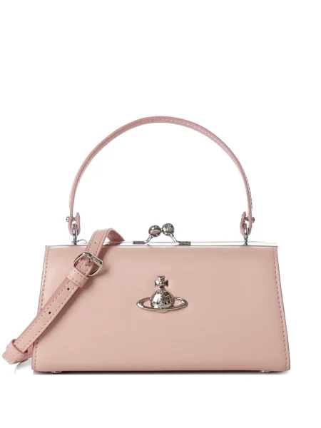Geanta de piele Vivienne Westwood din piele roz
