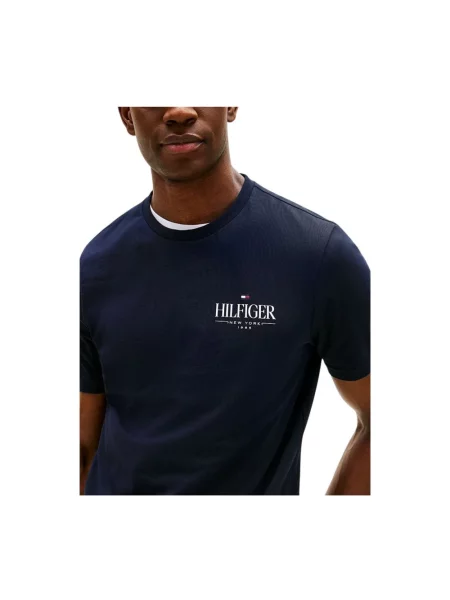 Tommy Hilfiger Koszulki Mężczyzna M T-shirt z okrągłym dekoltem i krótkim rękawem niebieski