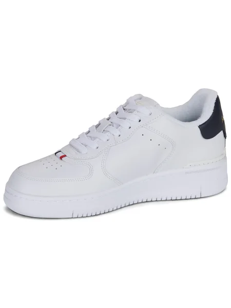 Sneakerși Polo Ralph Lauren din dantelă alb