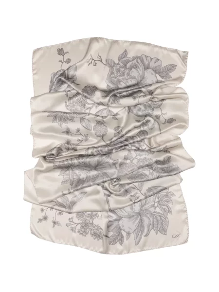 Fular Elizabetta cu model floral cu imagine