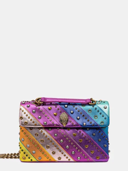 Кожена чанта Kurt Geiger London KENSINGTON синьо