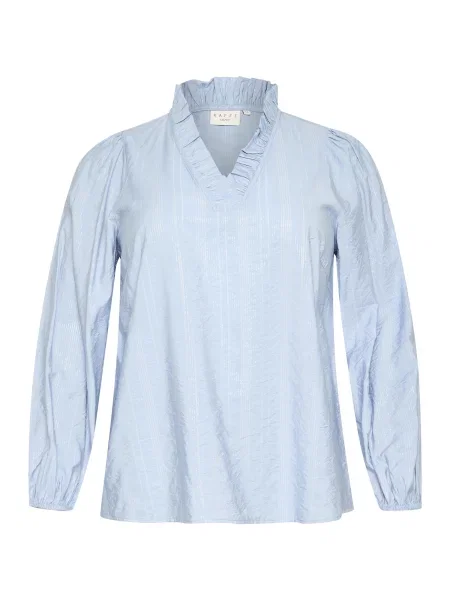 KAFFE CURVE Bluza Anni nebesko / pastelno / srebro plava