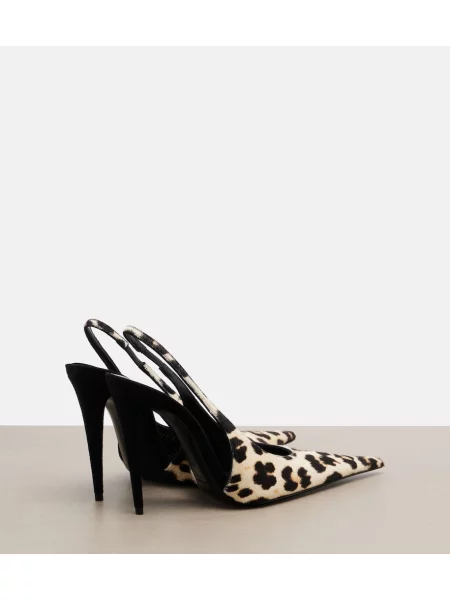 Salonarji Saint Laurent z odprtimi petami rjava