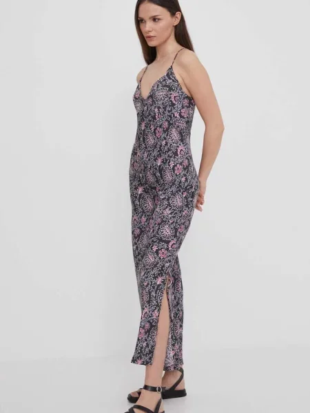 Pepe Jeans rochie maxi mulata gri