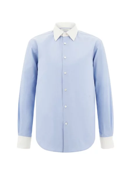 Cămașă Ferragamo din țesătură twill albastru