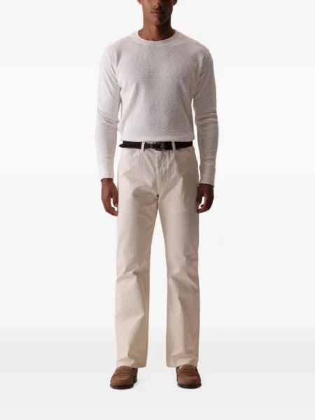 Pantaloni Fortela cu model herringbone