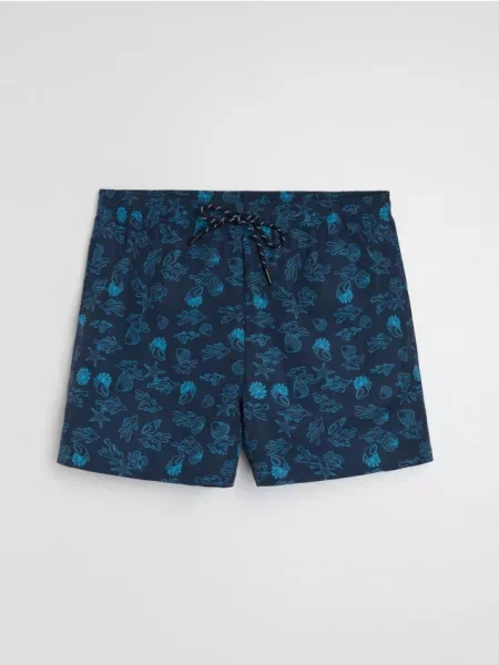 Sinsay Kąpielówki z nadrukiem granatowy