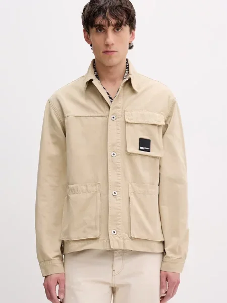 Karl Lagerfeld Jeans krótka kurtka beżowa