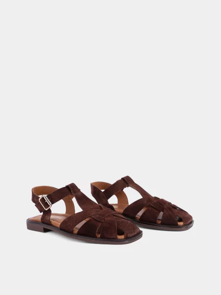 Велюрові Сандалії Attizzare коричневий