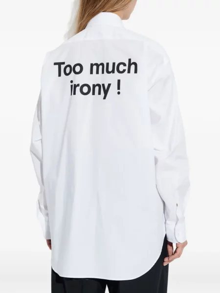 Cămașă Moschino cu imagine cu imprimeu abstract alb