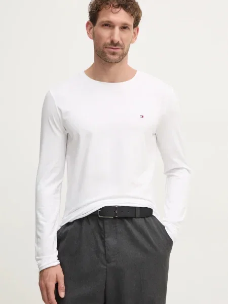 Stretch hosszú ujjú póló Tommy Hilfiger fehér
