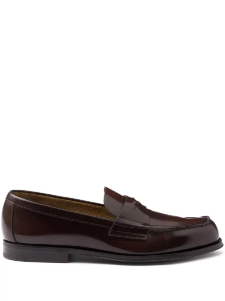 Pantofi loafer Prada din piele maro