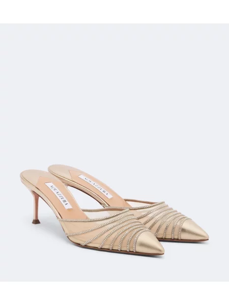 Мюли Aquazzura бежово