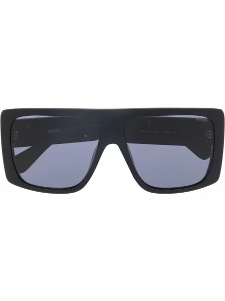 Saulės akiniai Moschino Eyewear su autografu juoda