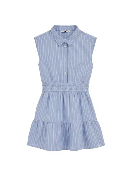 WE Fashion Rochie albastru deschis alb