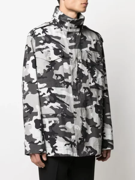 Kurtka Off-white z nadrukiem w kamuflażu