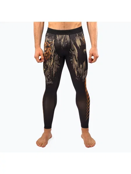Tréninkové legíny Venum Tiger Spats black/neon orange černé