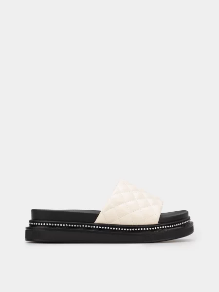 Braska Шльопанці Білий/чорний шкіра білі