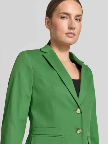 Żakiet o kroju slim fit z rękawem o dł. More & More zielona