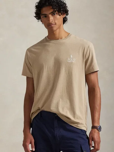 Majica Polo Ralph Lauren JERSEY-SSL-TSH bež